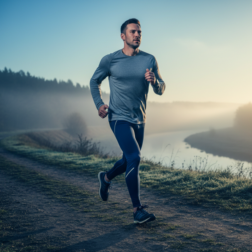 man running in the morning cool photo from instagram 